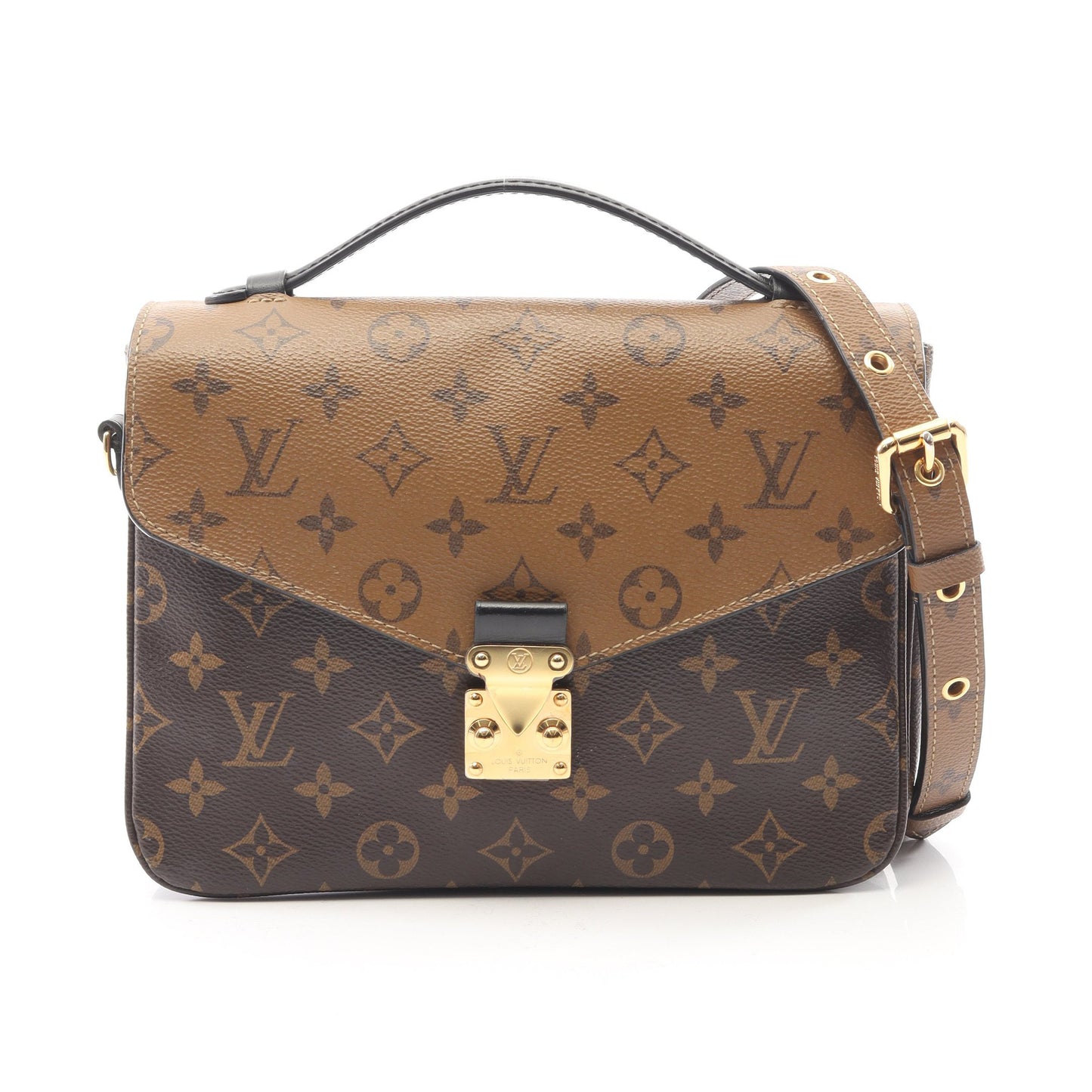 ポシェット メティス MM モノグラムリバース ハンドバッグ PVC レザー ブラウン ブラック 2WAY ルイヴィトン バッグ LOUIS VUITTON
