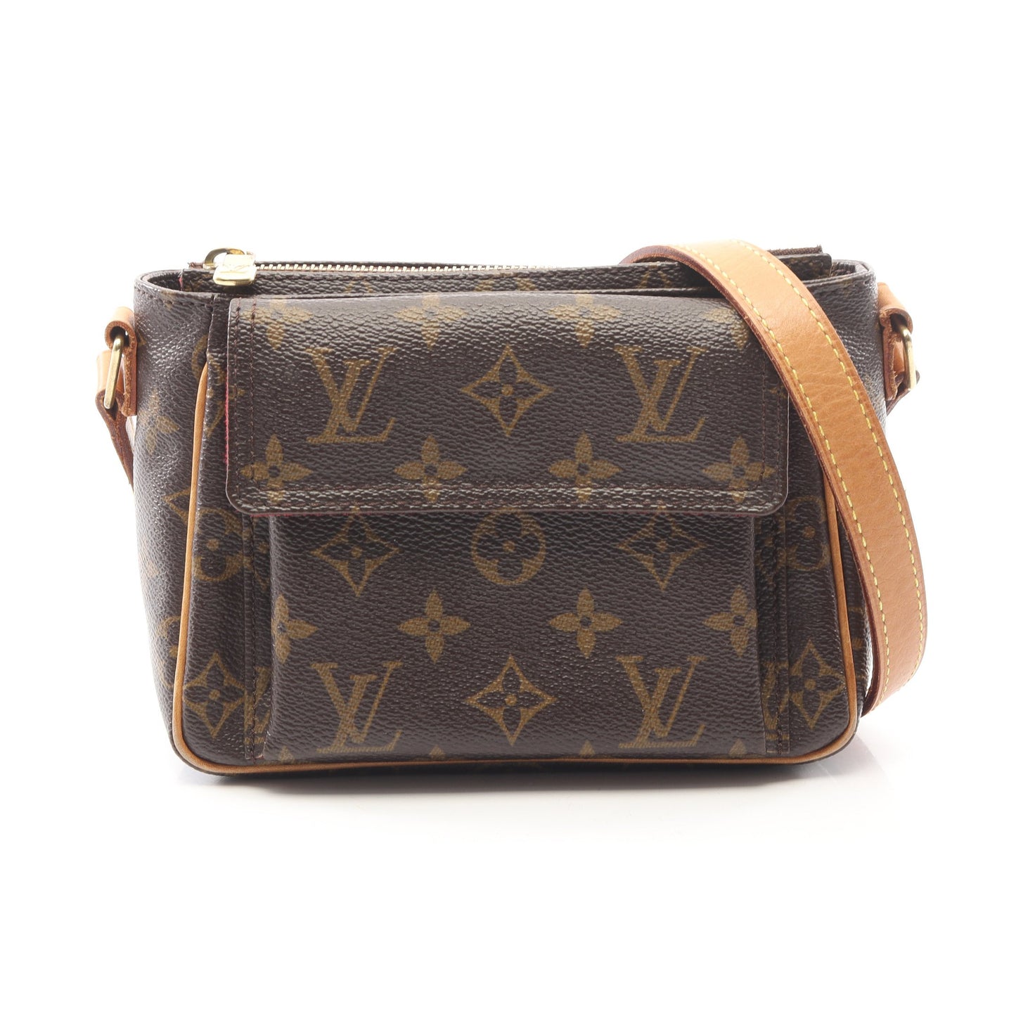 ヴィバシテPM モノグラム ショルダーバッグ PVC レザー ブラウン ルイヴィトン バッグ LOUIS VUITTON
