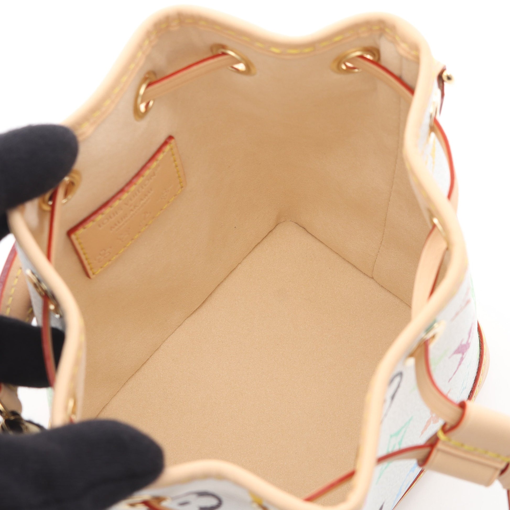 LV × TM ナノ ノエ モノグラムマルチカラー ハンドバッグ PVC レザー ホワイト 2WAY ルイヴィトン バッグ LOUIS VUITTON