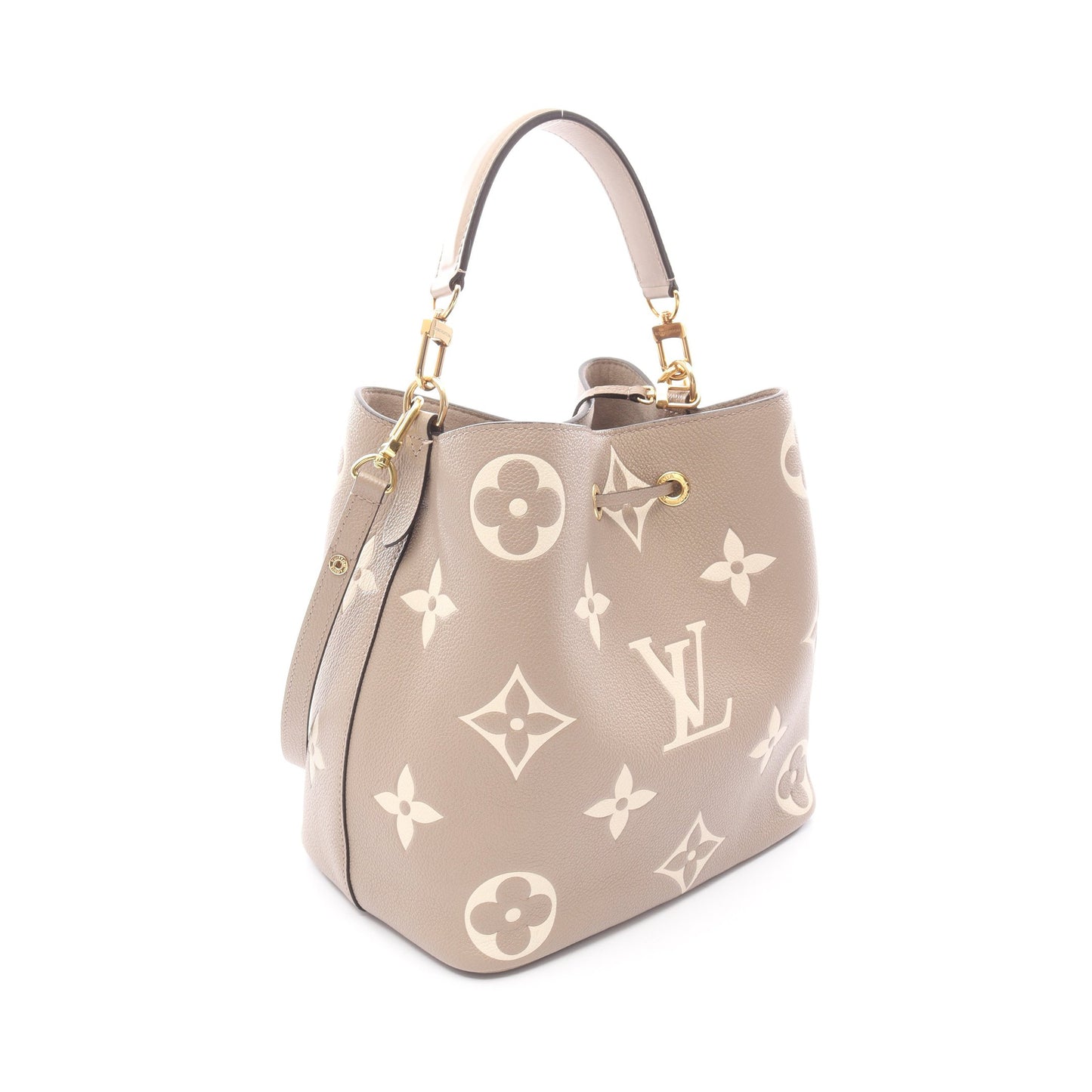 ネオノエMM バイカラー モノグラムアンプラント トゥルトレール クレーム ショルダーバッグ レザー グレーベージュ ライトベージュ 2WAY ルイヴィトン バッグ LOUIS VUITTON