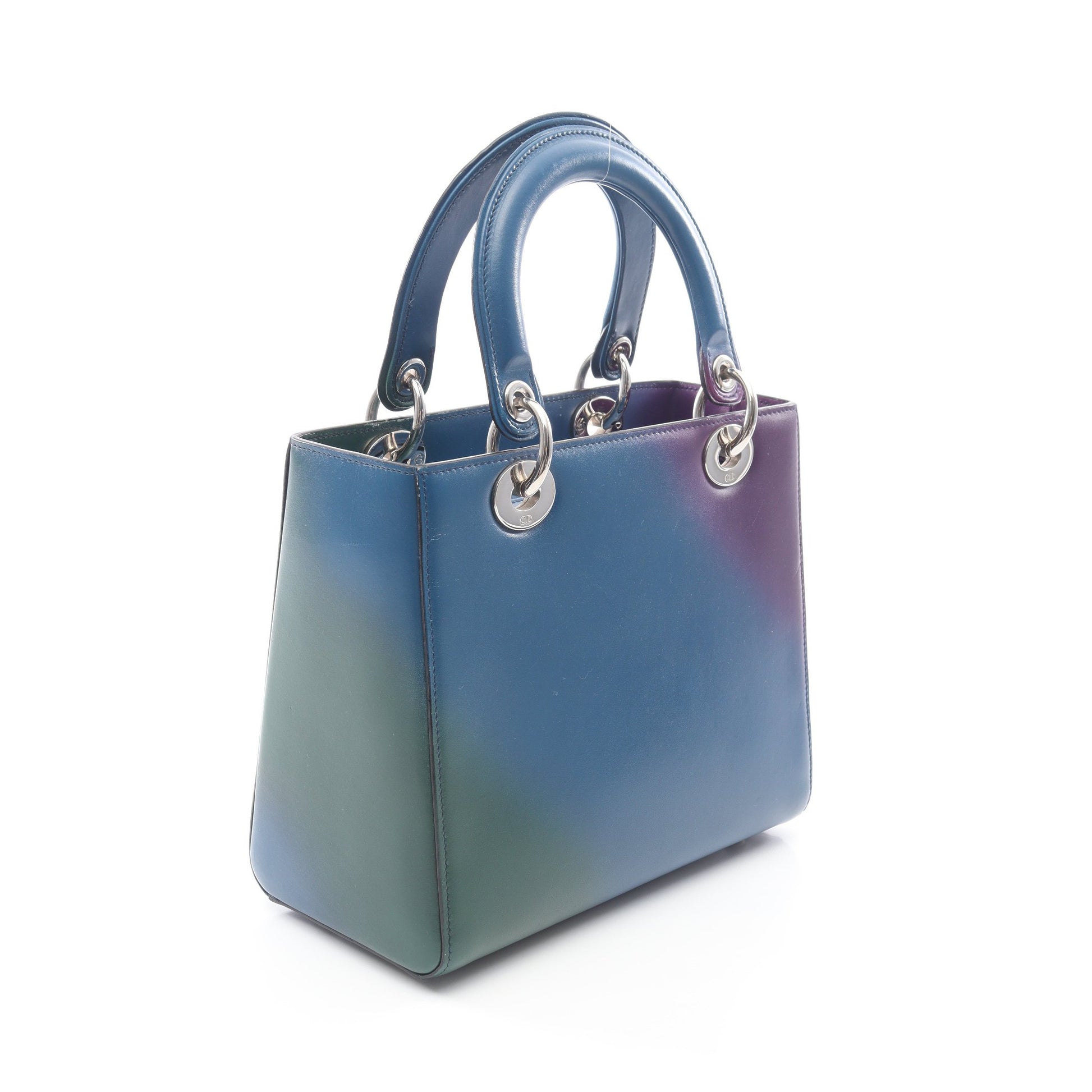 LADY DIOR レディディオール ハンドバッグ レザー ダークブルー グリーン パープル 2WAY クリスチャンディオール バッグ Christian Dior