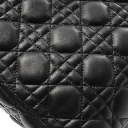 レディディオール ラージ ハンドバッグ レザー ブラック 2WAY クリスチャンディオール バッグ Christian Dior