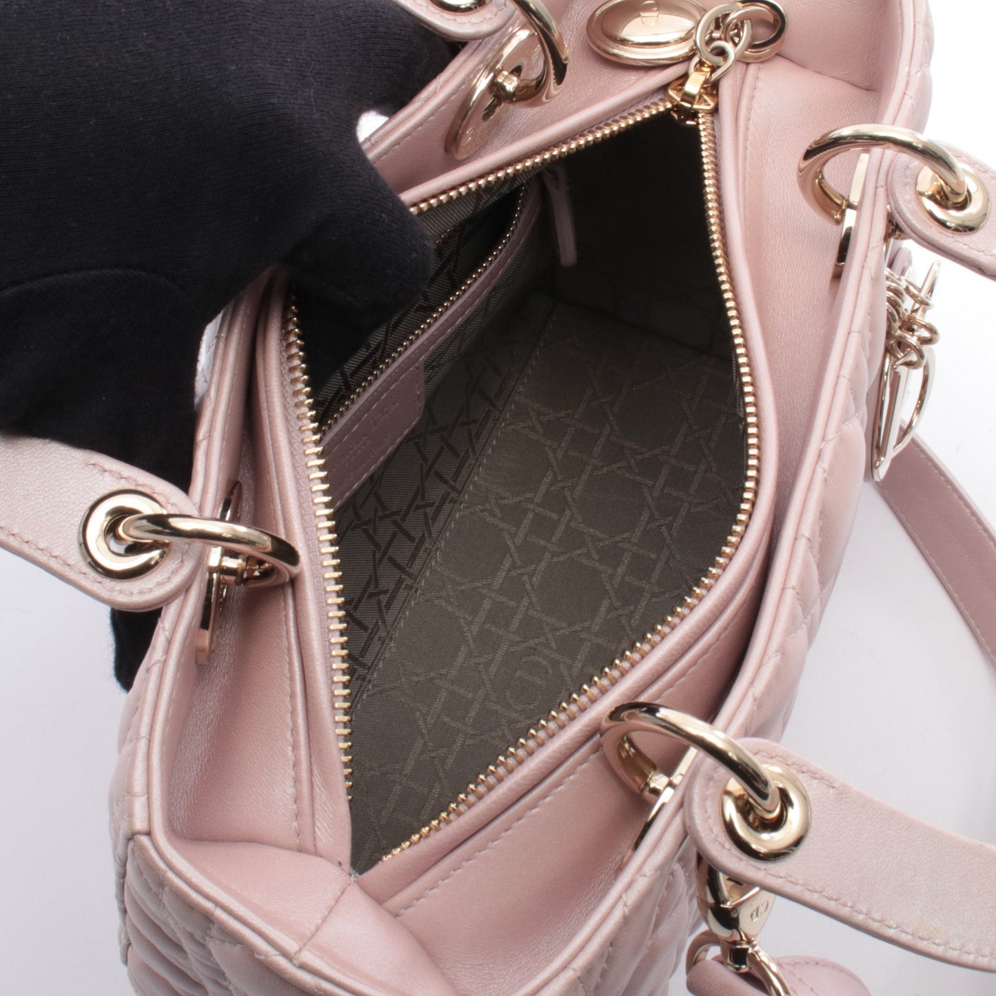 LADY DIOR レディディオール ハンドバッグ レザー ピンク 2WAY クリスチャンディオール バッグ Christian Dior