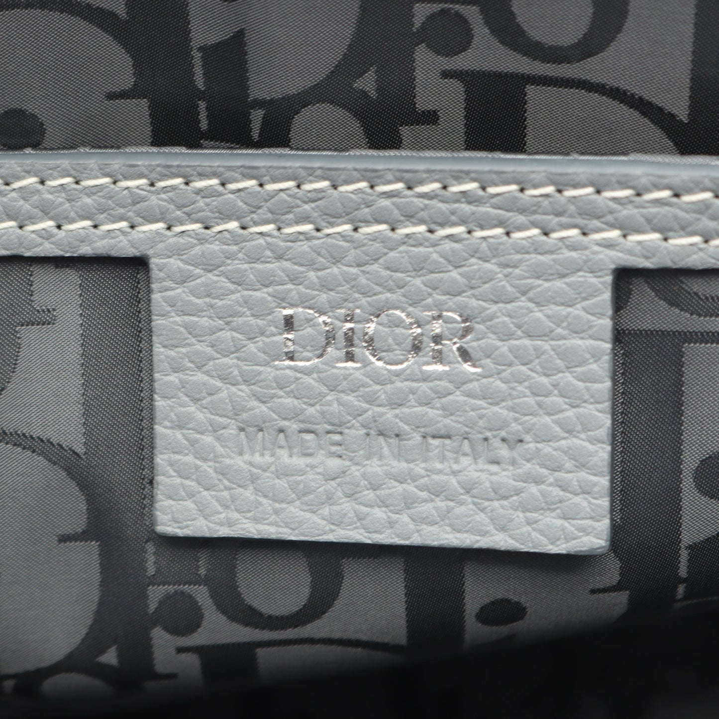 SADDLE サドル メッセンジャーバッグ ショルダーバッグ レザー グレー クリスチャンディオール バッグ Christian Dior