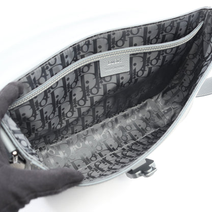SADDLE サドル メッセンジャーバッグ ショルダーバッグ レザー グレー クリスチャンディオール バッグ Christian Dior