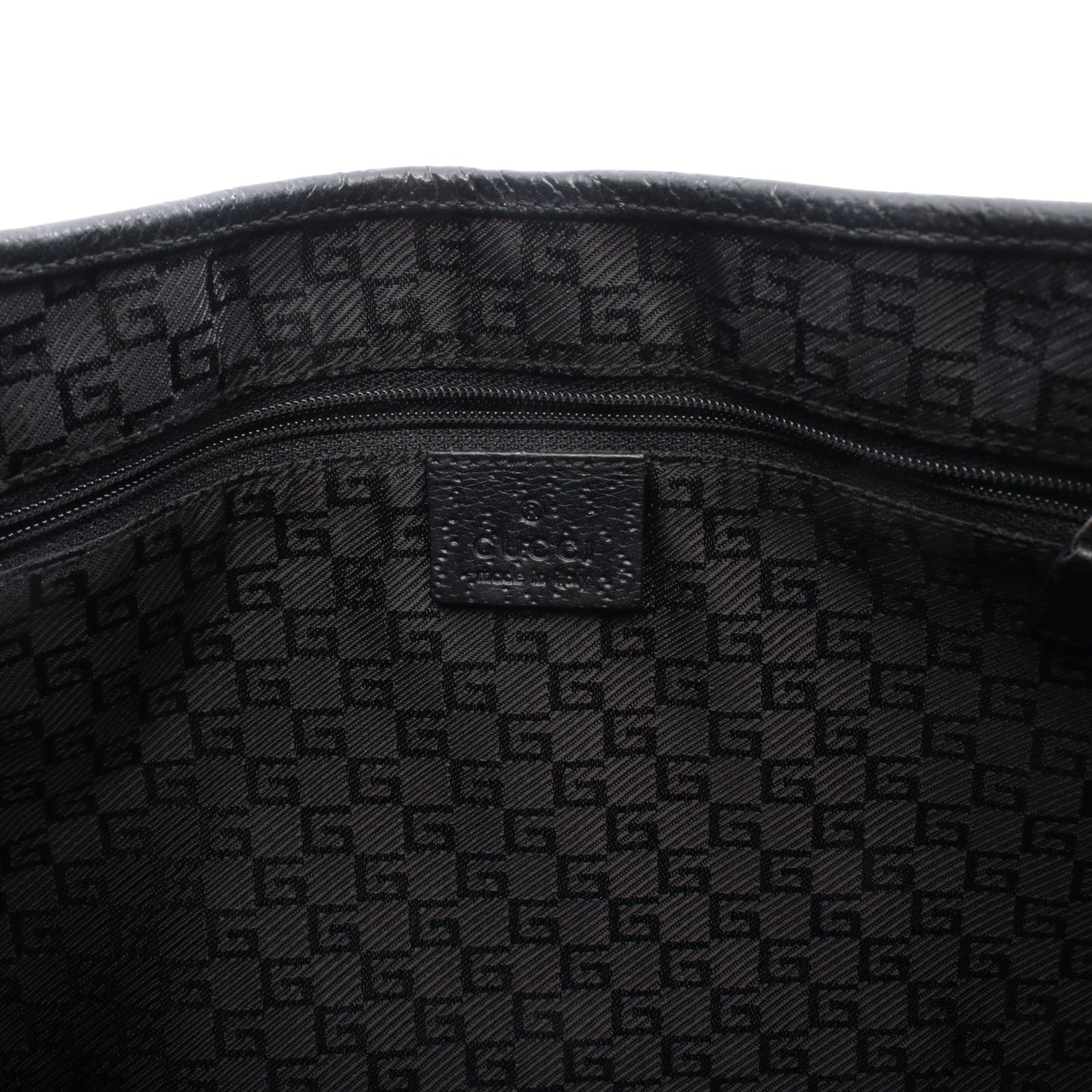 バンブー ジャッキー ワンショルダーバッグ キャンバス レザー ブラック グッチ バッグ GUCCI