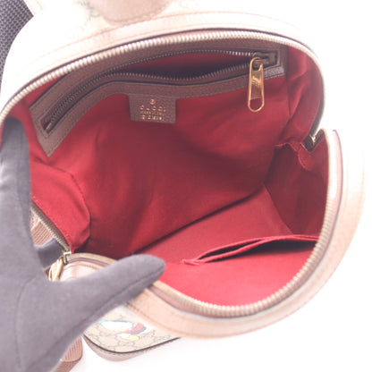 GUCCI × Disney ドナルドダック GGスプリーム バックパック リュックサック PVC レザー ベージュ ダークブラウン マルチカラー グッチ バッグ GUCCI