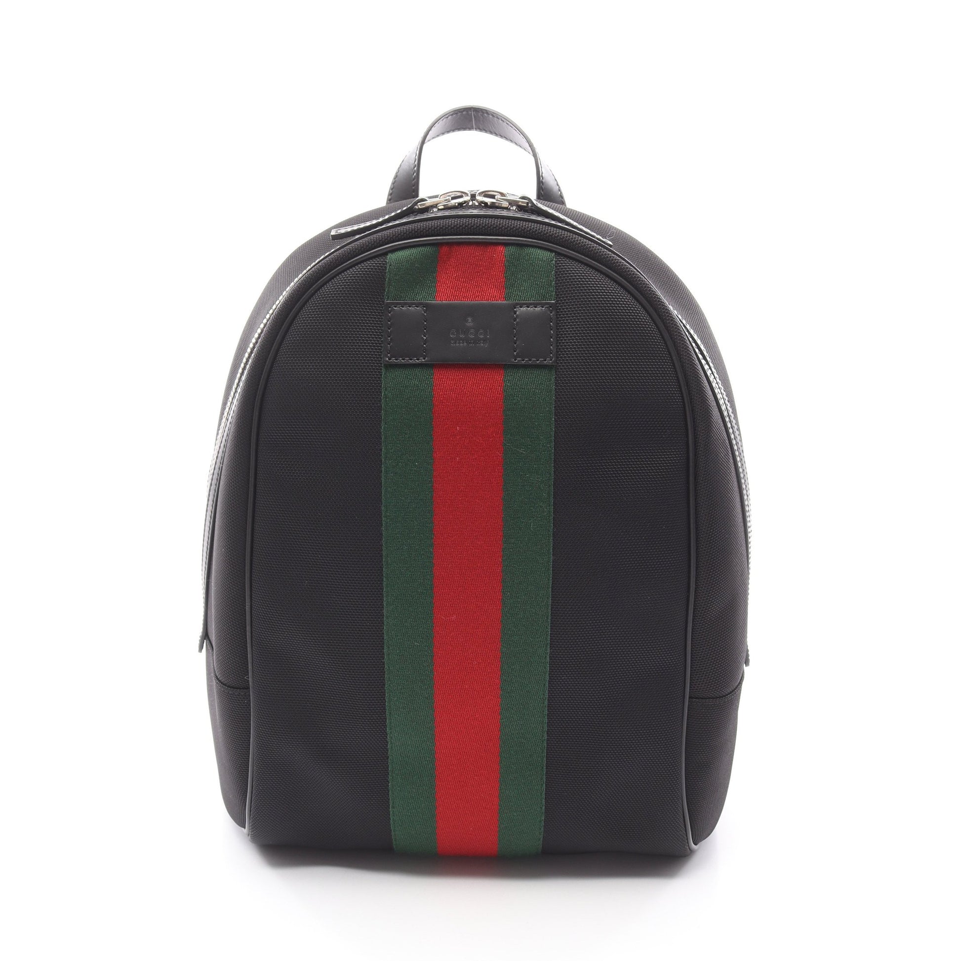 シェリーライン バックパック リュックサック ナイロン レザー ブラック マルチカラー グッチ バッグ GUCCI