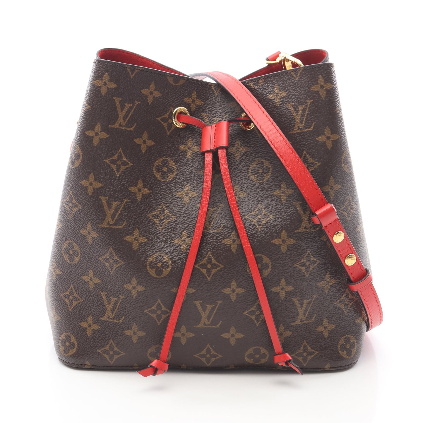 ネオノエ モノグラム コクリコ ショルダーバッグ PVC レザー ブラウン レッド ルイヴィトン バッグ LOUIS VUITTON