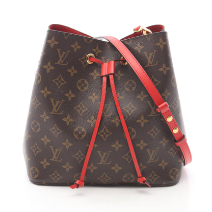 ネオノエ モノグラム コクリコ ショルダーバッグ PVC レザー ブラウン レッド ルイヴィトン バッグ LOUIS VUITTON