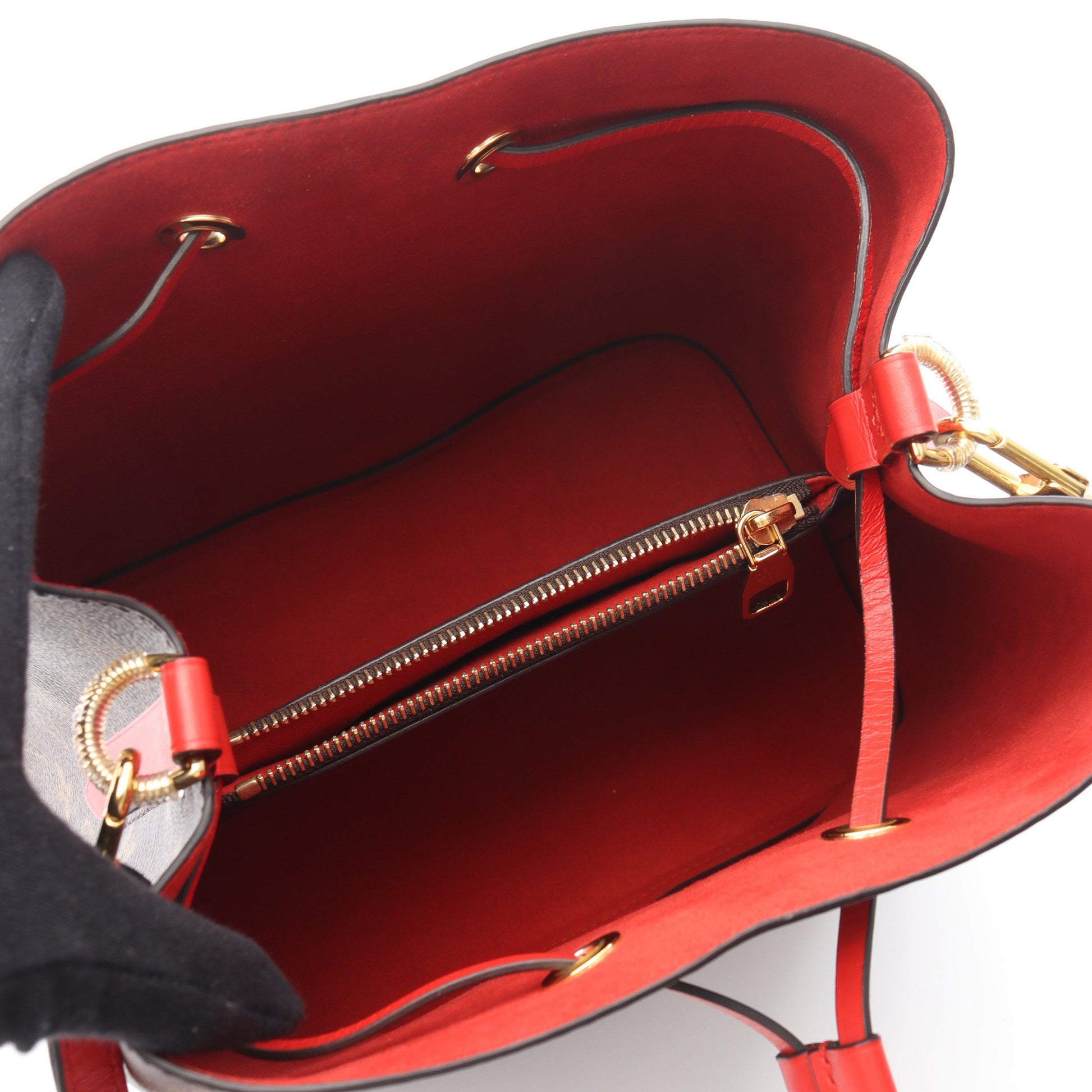 ネオノエ モノグラム コクリコ ショルダーバッグ PVC レザー ブラウン レッド ルイヴィトン バッグ LOUIS VUITTON