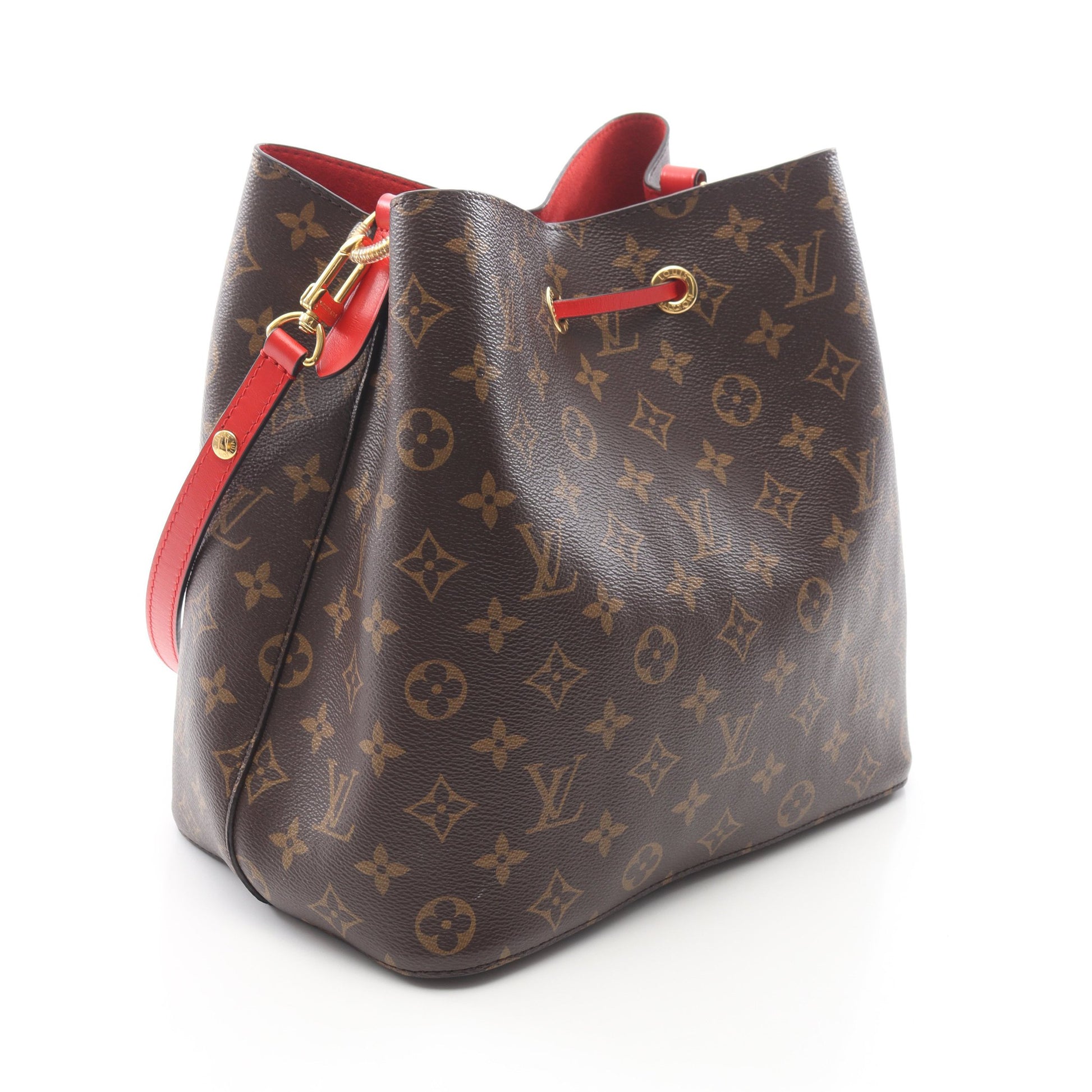 ネオノエ モノグラム コクリコ ショルダーバッグ PVC レザー ブラウン レッド ルイヴィトン バッグ LOUIS VUITTON