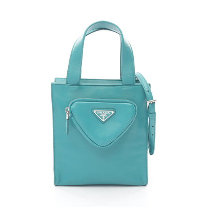 NAPPA ハンドバッグ レザー エメラルドグリーン 2WAY プラダ バッグ PRADA