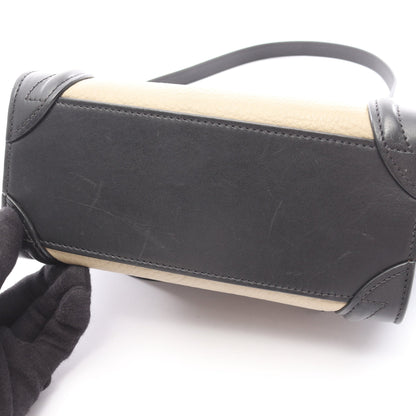 ラゲージ ナノショッパー ハンドバッグ レザー ベージュ ブラック ブルー 2WAY セリーヌ バッグ CELINE