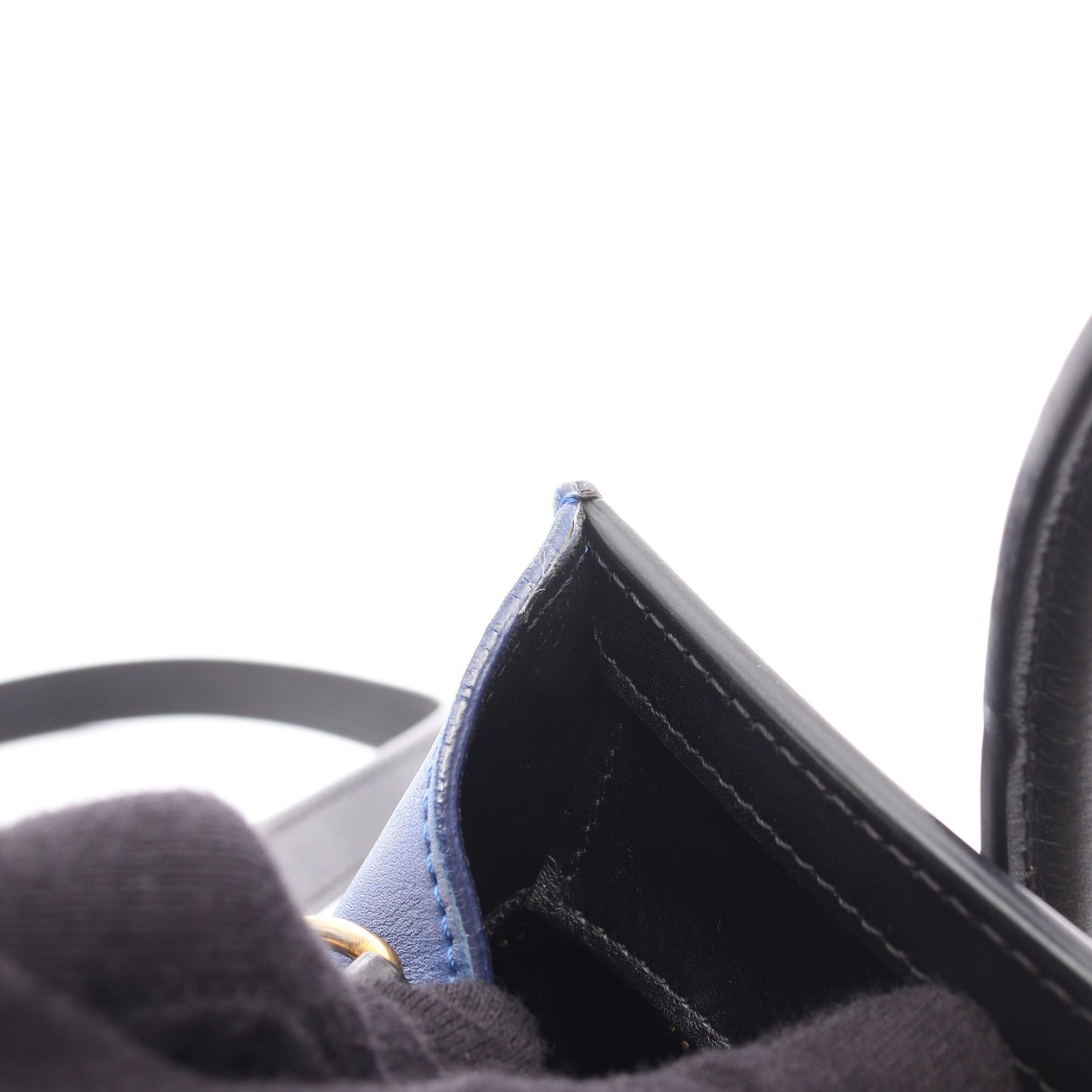 ラゲージ ナノショッパー ハンドバッグ レザー ベージュ ブラック ブルー 2WAY セリーヌ バッグ CELINE