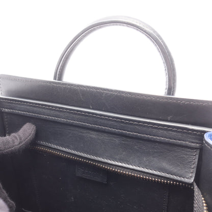 ラゲージ ナノショッパー ハンドバッグ レザー ベージュ ブラック ブルー 2WAY セリーヌ バッグ CELINE