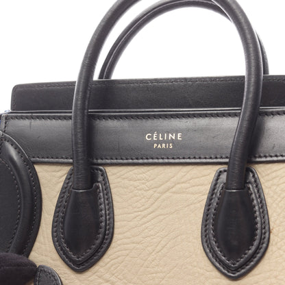 ラゲージ ナノショッパー ハンドバッグ レザー ベージュ ブラック ブルー 2WAY セリーヌ バッグ CELINE