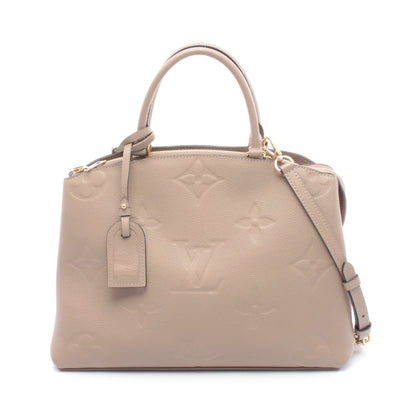 グラン パレMM モノグラムアンプラント トゥルトレール ハンドバッグ レザー グレーベージュ 2WAY ルイヴィトン バッグ LOUIS VUITTON