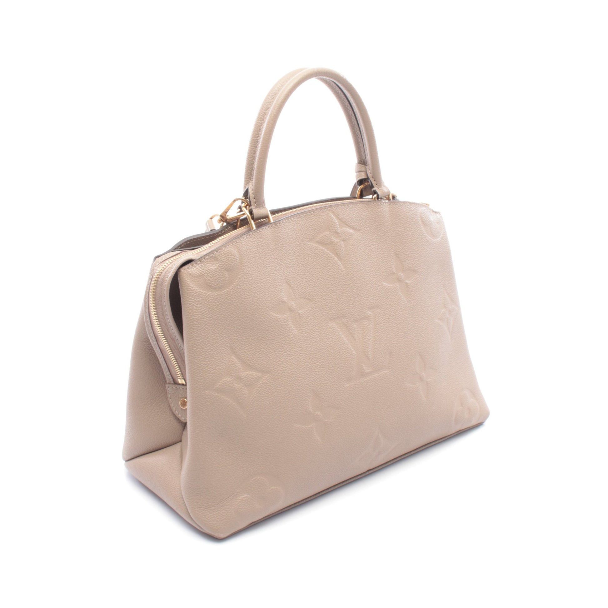 グラン パレMM モノグラムアンプラント トゥルトレール ハンドバッグ レザー グレーベージュ 2WAY ルイヴィトン バッグ LOUIS VUITTON