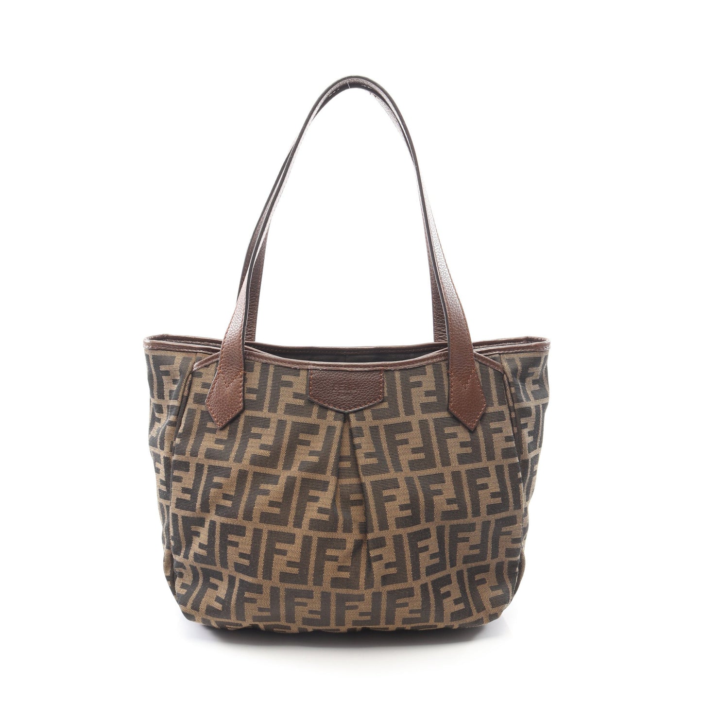 ズッカ ショルダーバッグ トートバッグ キャンバス レザー ブラウン フェンディ バッグ FENDI
