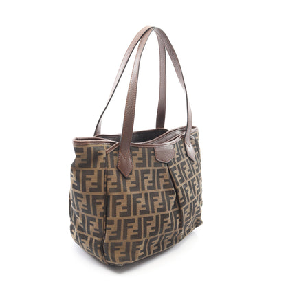 ズッカ ショルダーバッグ トートバッグ キャンバス レザー ブラウン フェンディ バッグ FENDI