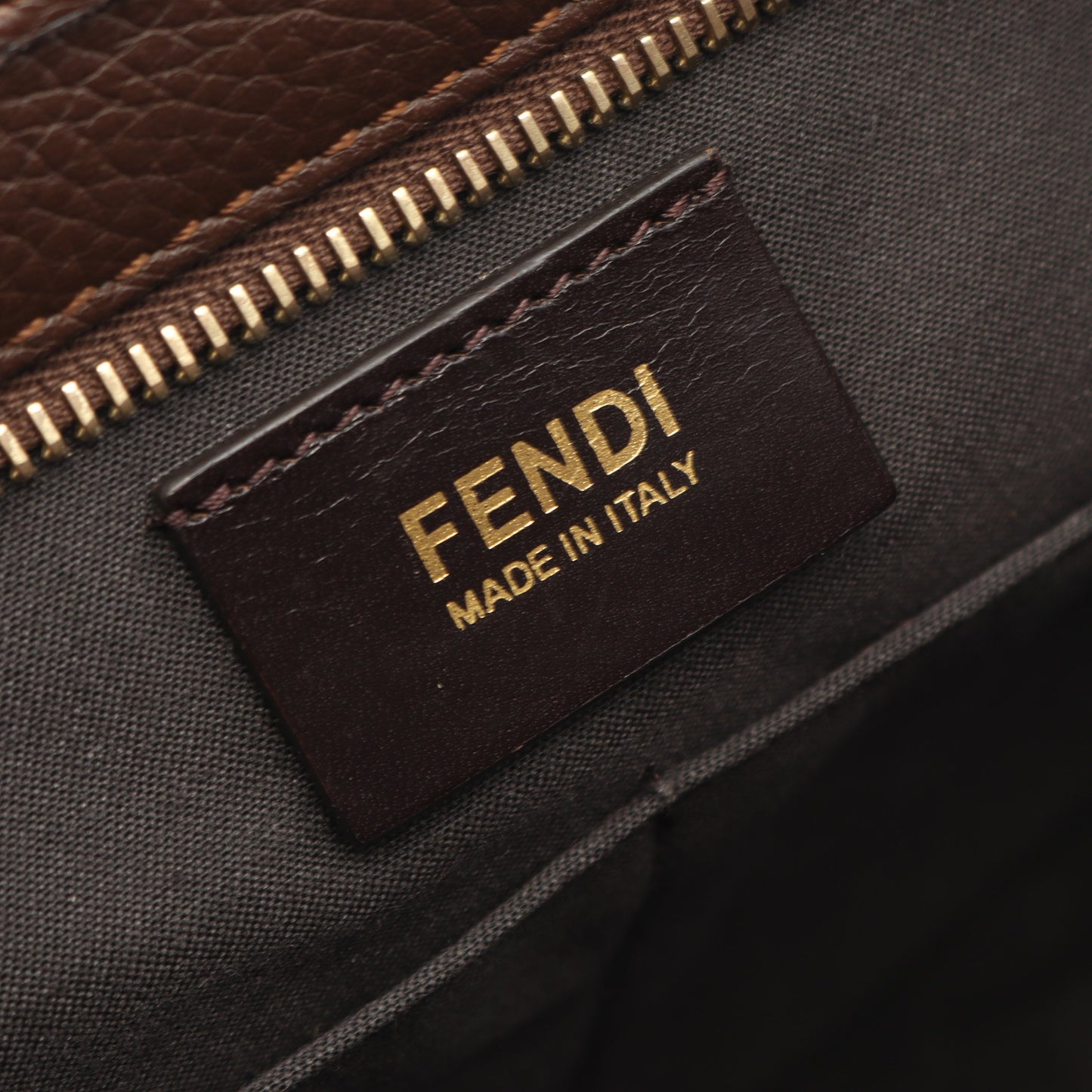 ズッカ ショルダーバッグ トートバッグ キャンバス レザー ブラウン フェンディ バッグ FENDI