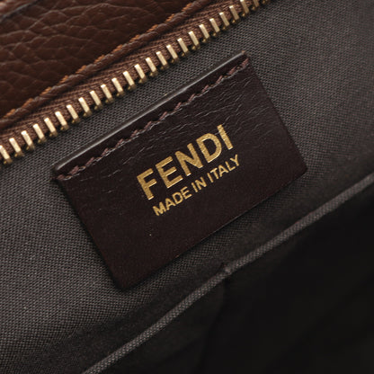 ズッカ ショルダーバッグ トートバッグ キャンバス レザー ブラウン フェンディ バッグ FENDI