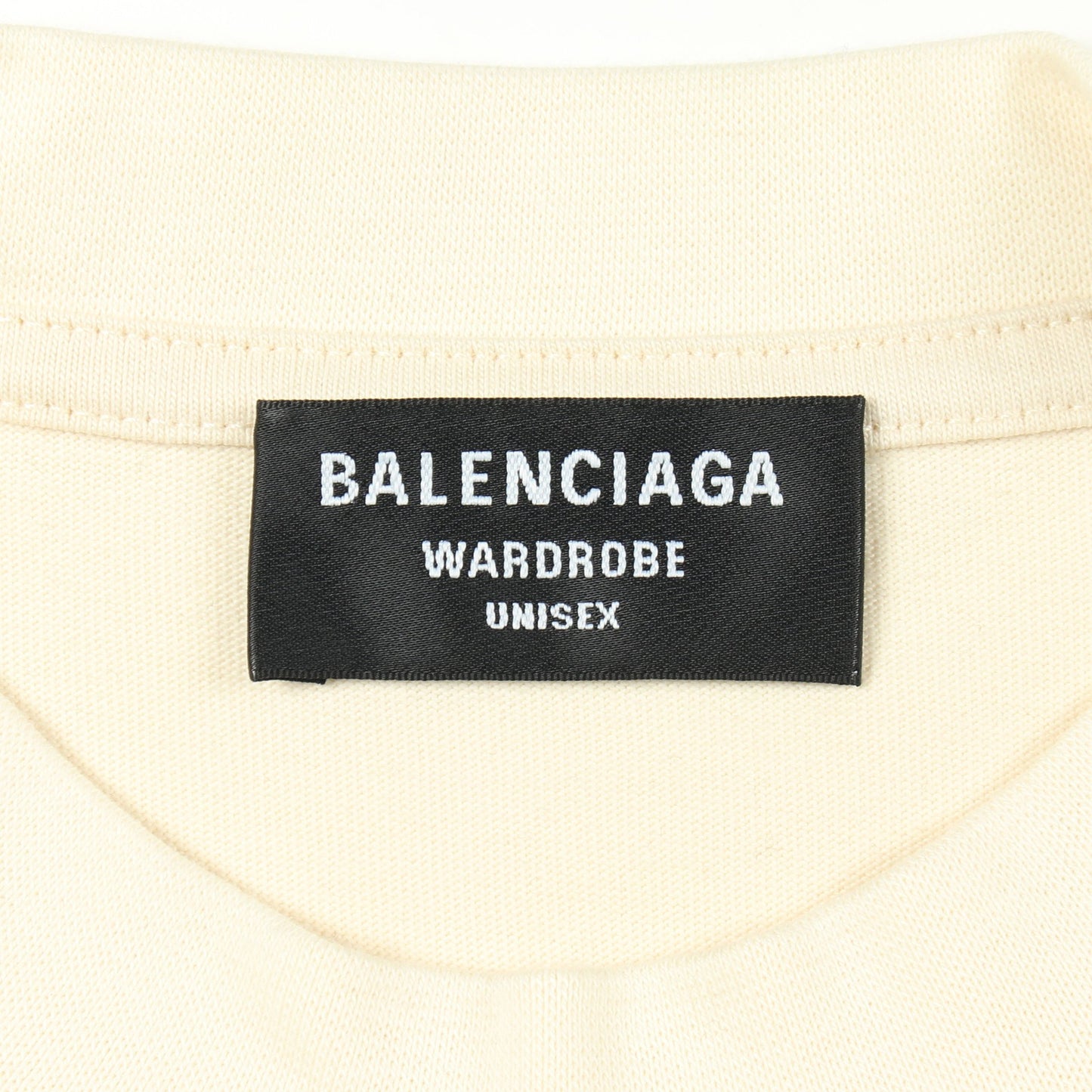 Political Campaign 半袖Tシャツ クルーネック コットン アイボリー バレンシアガ トップス BALENCIAGA