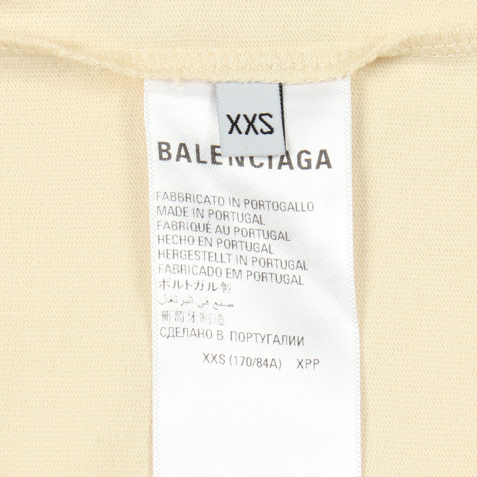 Political Campaign 半袖Tシャツ クルーネック コットン アイボリー バレンシアガ トップス BALENCIAGA