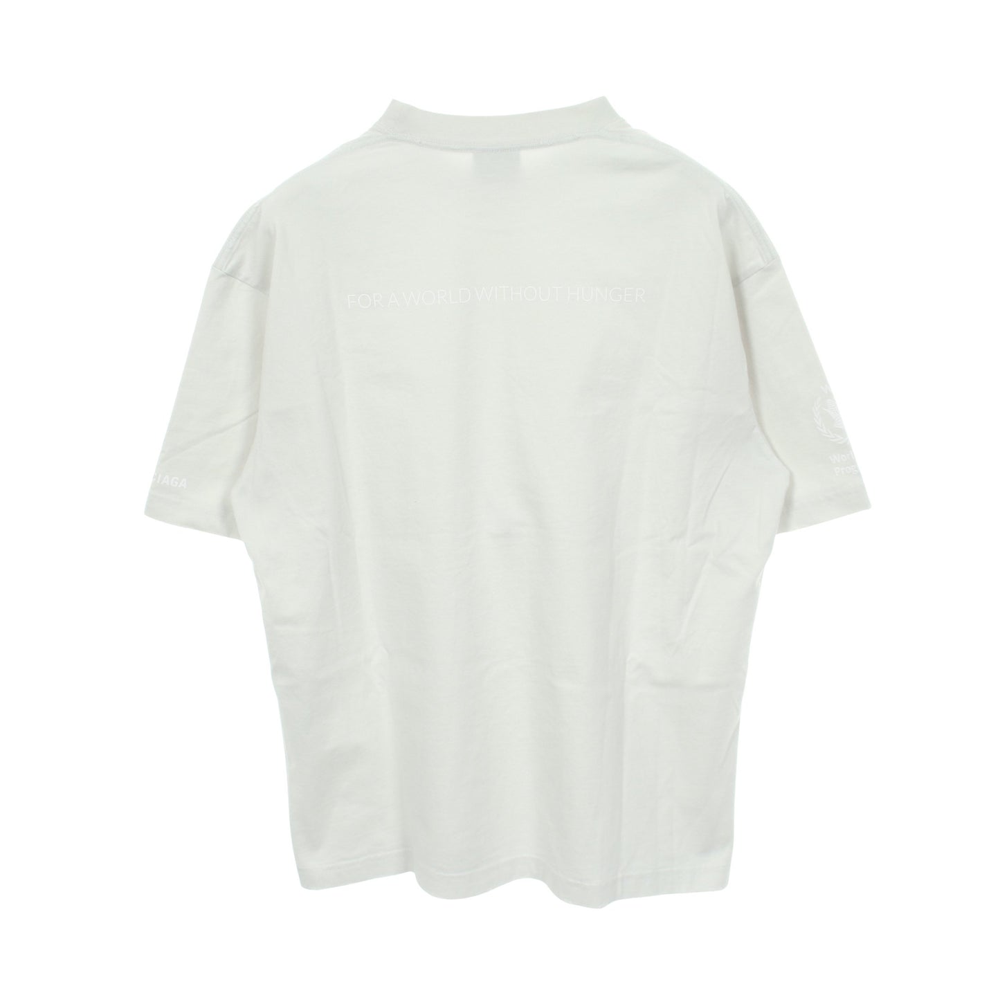BALENCIAGA × WFP 半袖Tシャツ クルーネック コットン オフホワイト ダメージ加工 バレンシアガ トップス BALENCIAGA