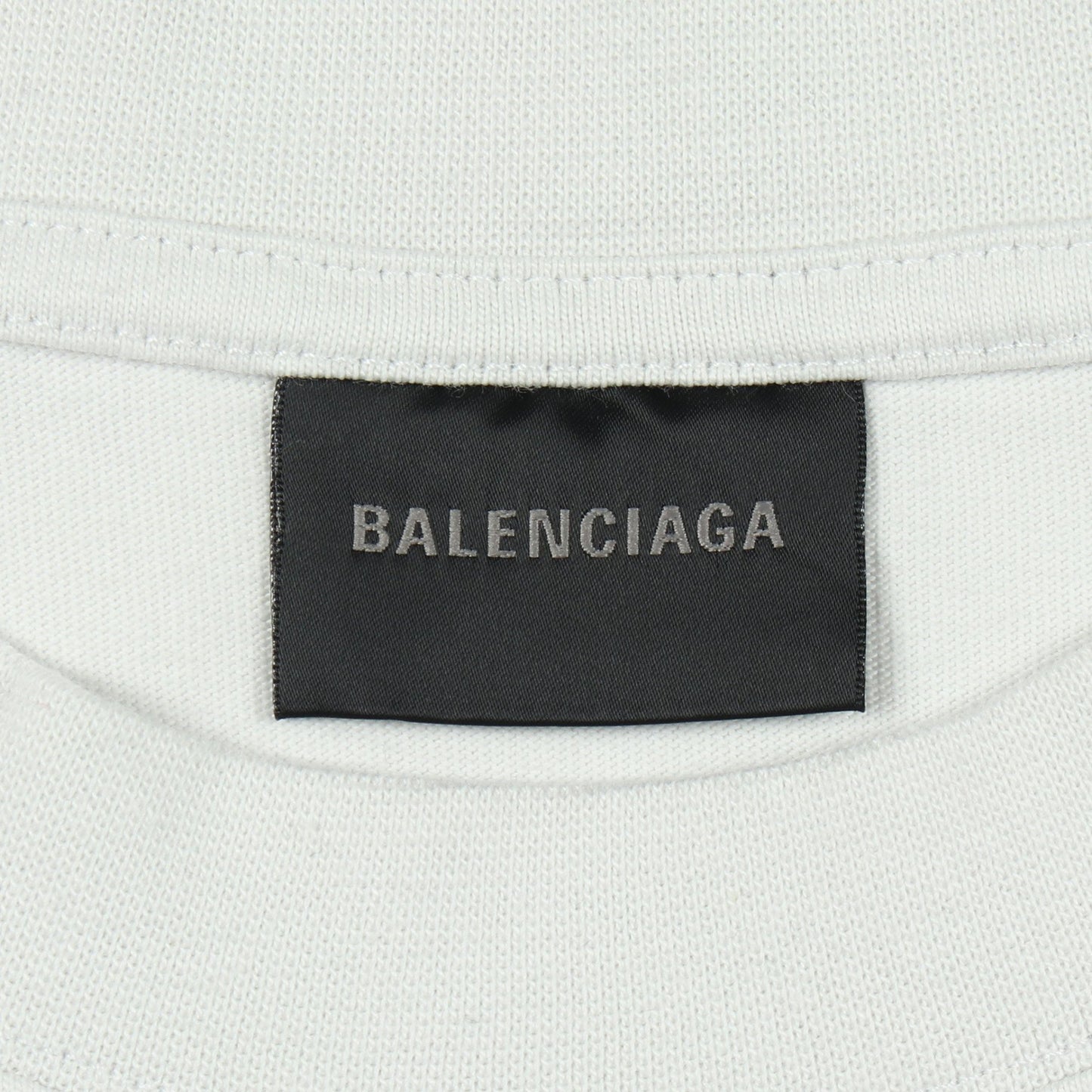 BALENCIAGA × WFP 半袖Tシャツ クルーネック コットン オフホワイト ダメージ加工 バレンシアガ トップス BALENCIAGA