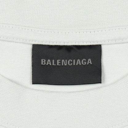 BALENCIAGA × WFP 半袖Tシャツ クルーネック コットン オフホワイト ダメージ加工 バレンシアガ トップス BALENCIAGA