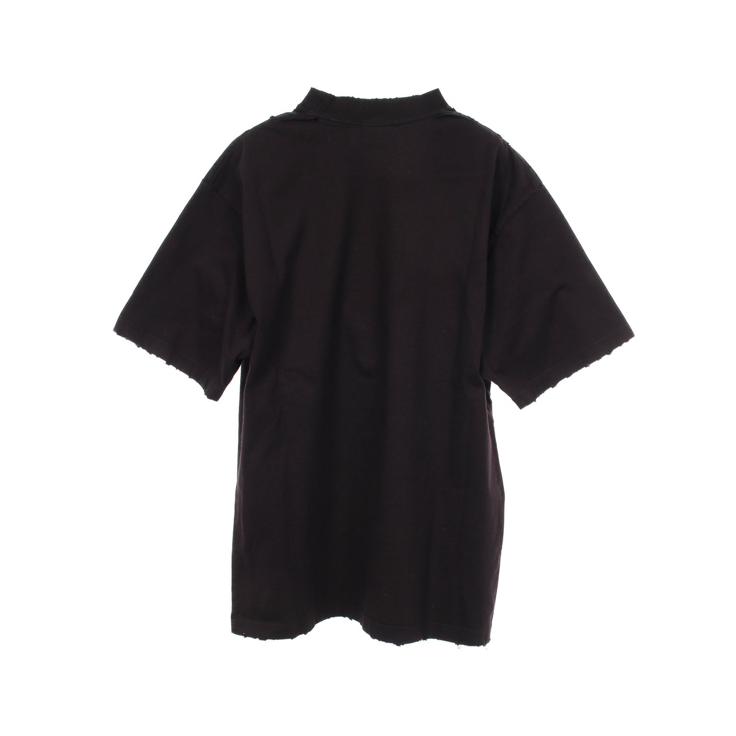 Valentine CD 半袖Tシャツ コットン ブラック ダメージ加工 バレンシアガ トップス BALENCIAGA