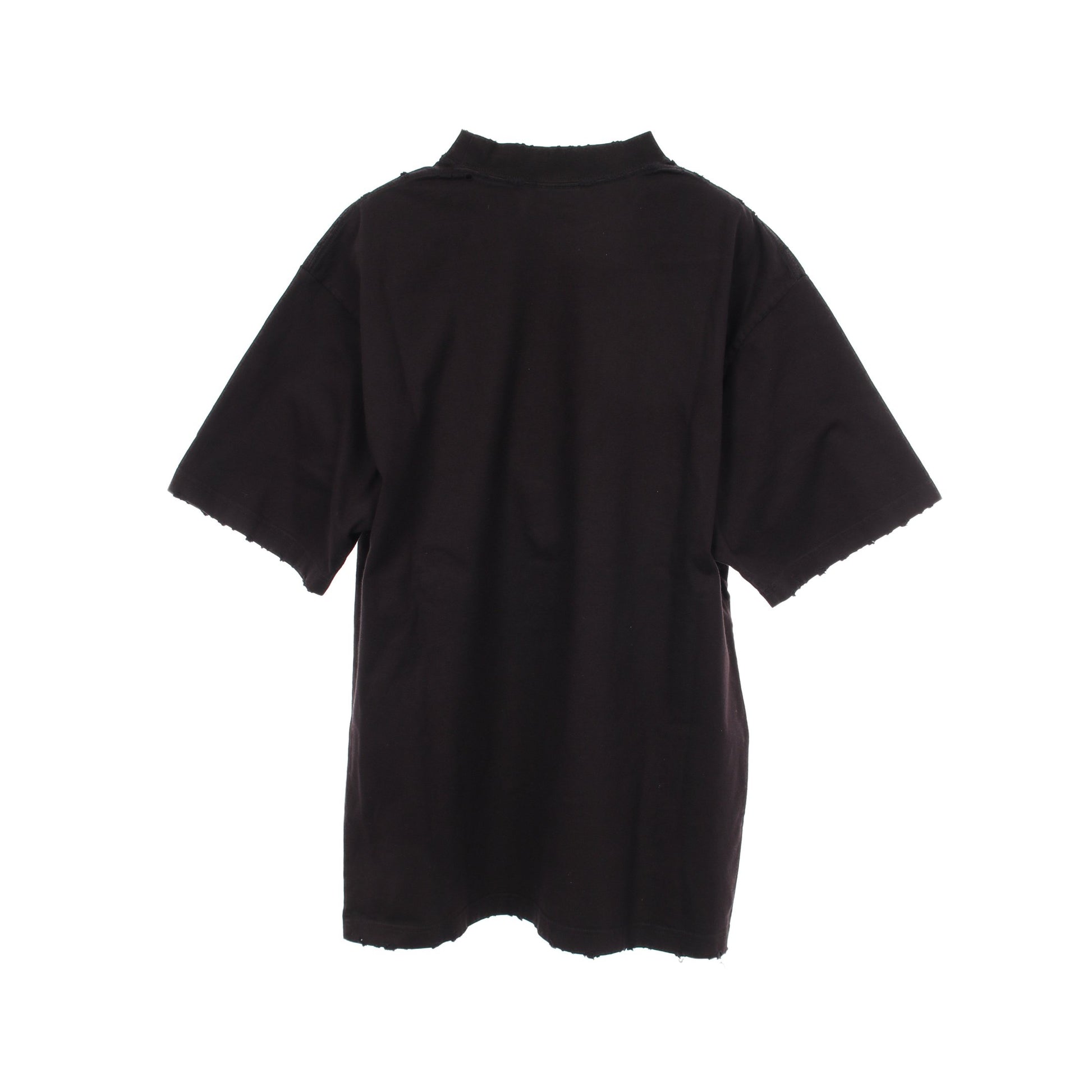 Valentine CD 半袖Tシャツ コットン ブラック ダメージ加工 バレンシアガ トップス BALENCIAGA