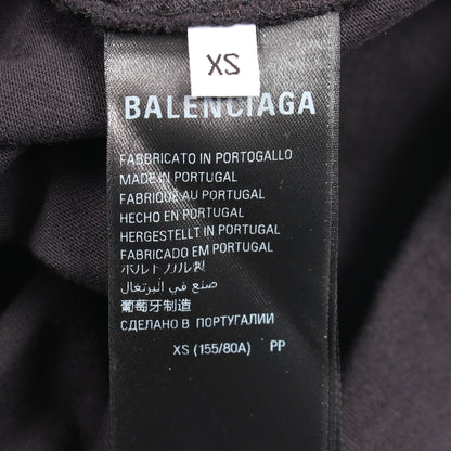 Valentine CD 半袖Tシャツ コットン ブラック ダメージ加工 バレンシアガ トップス BALENCIAGA