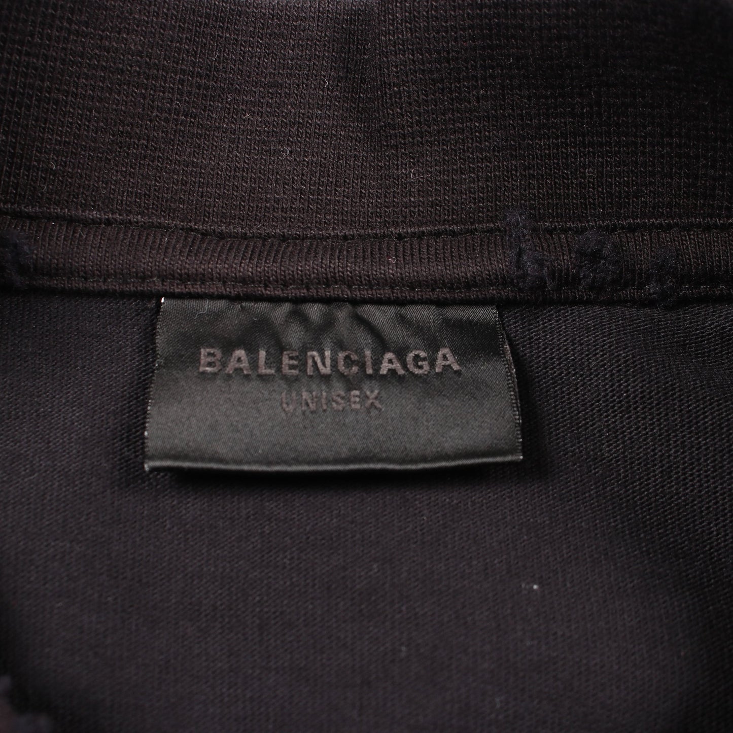 Valentine CD 半袖Tシャツ コットン ブラック ダメージ加工 バレンシアガ トップス BALENCIAGA