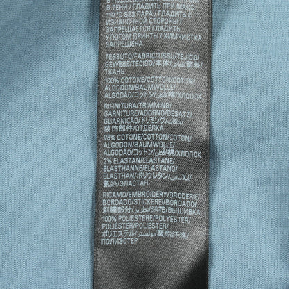 テーピングロゴ 半袖Tシャツ クルーネック コットン ライトブルー バレンシアガ トップス BALENCIAGA