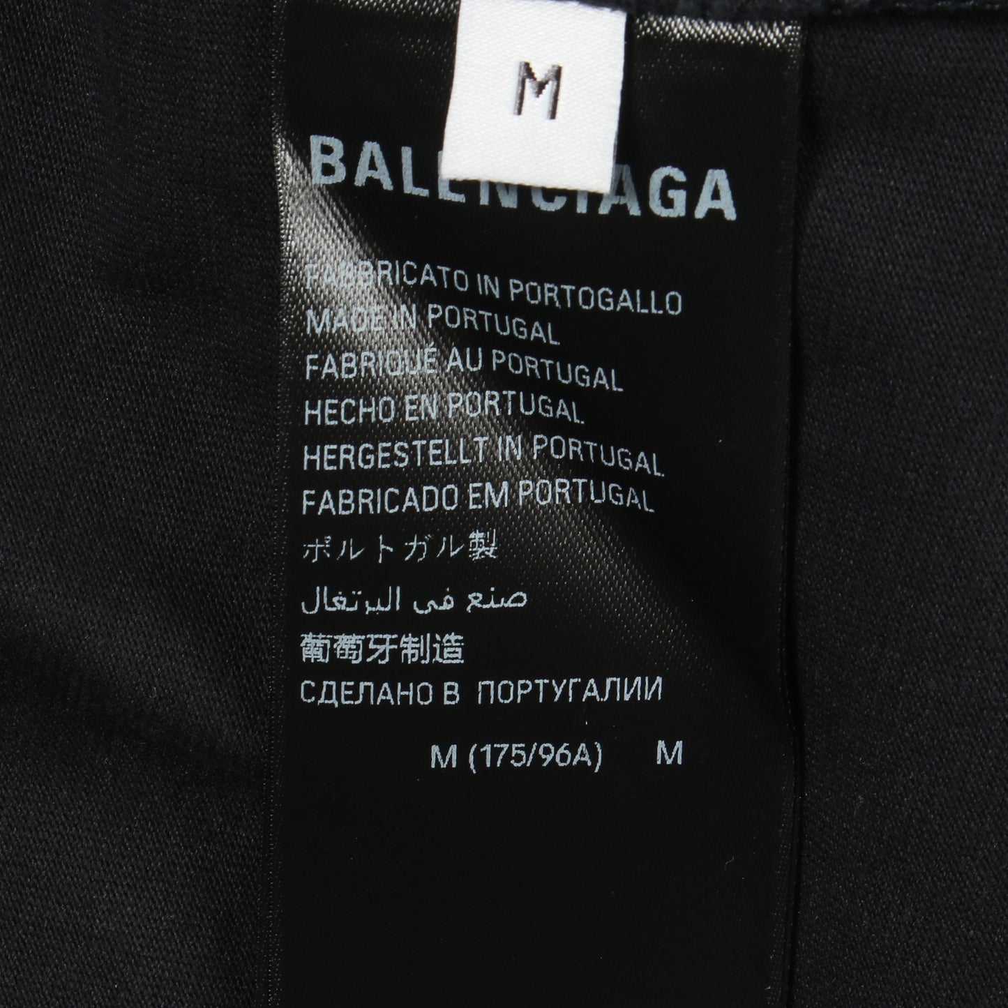 AIRPORT TAG 半袖Tシャツ クルーネック コットン ブラック バレンシアガ トップス BALENCIAGA