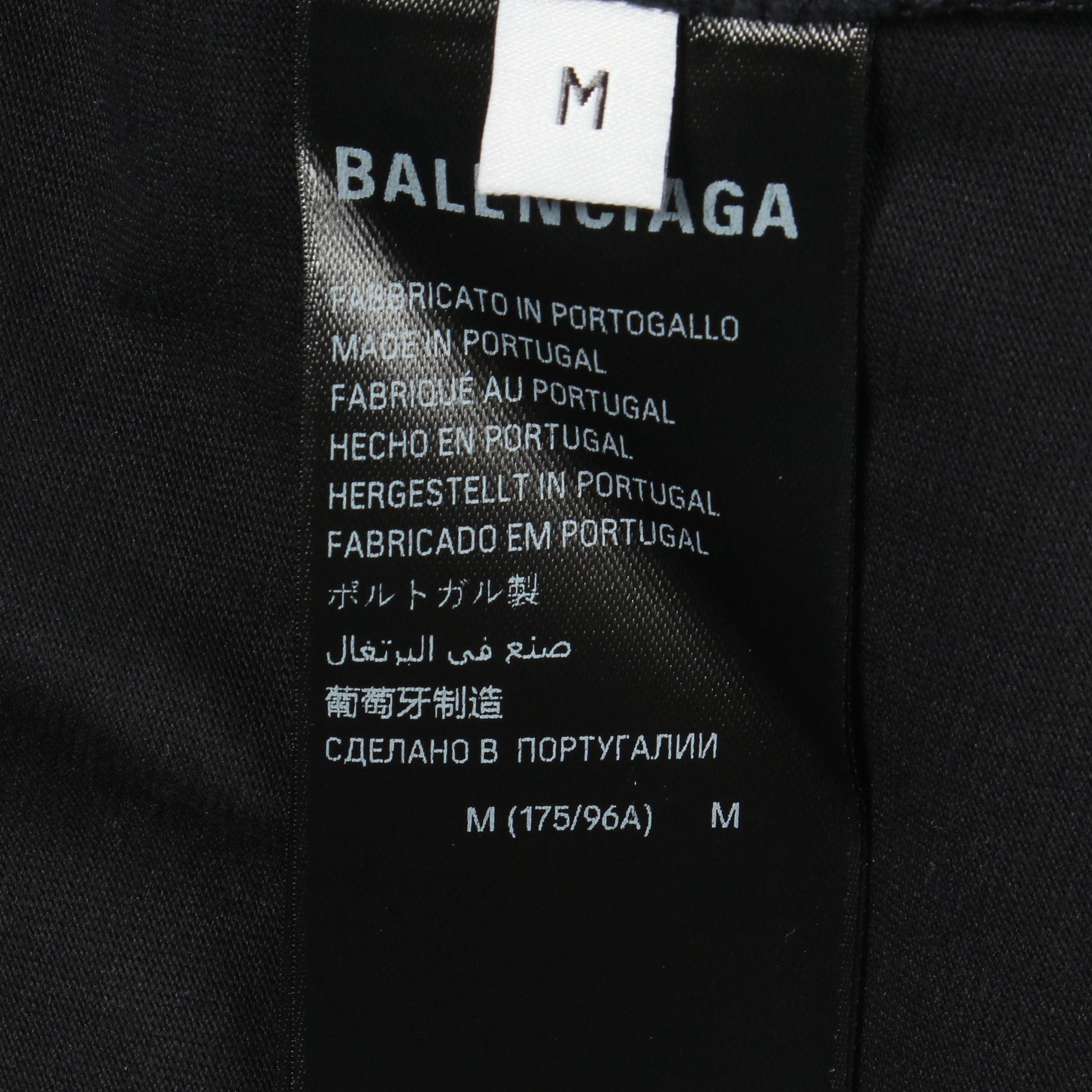 AIRPORT TAG 半袖Tシャツ クルーネック コットン ブラック バレンシアガ トップス BALENCIAGA