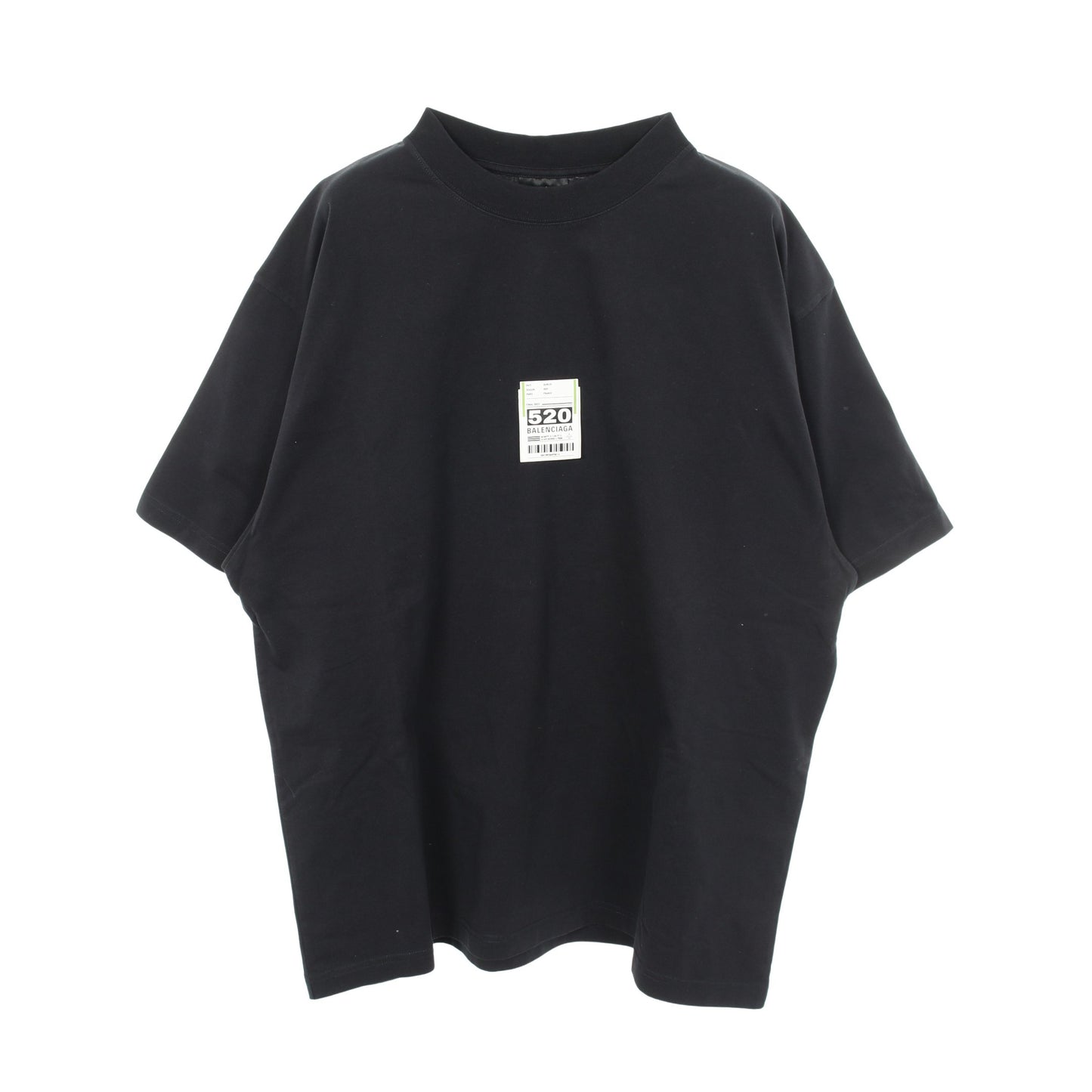 AIRPORT TAG 半袖Tシャツ クルーネック コットン ブラック バレンシアガ トップス BALENCIAGA