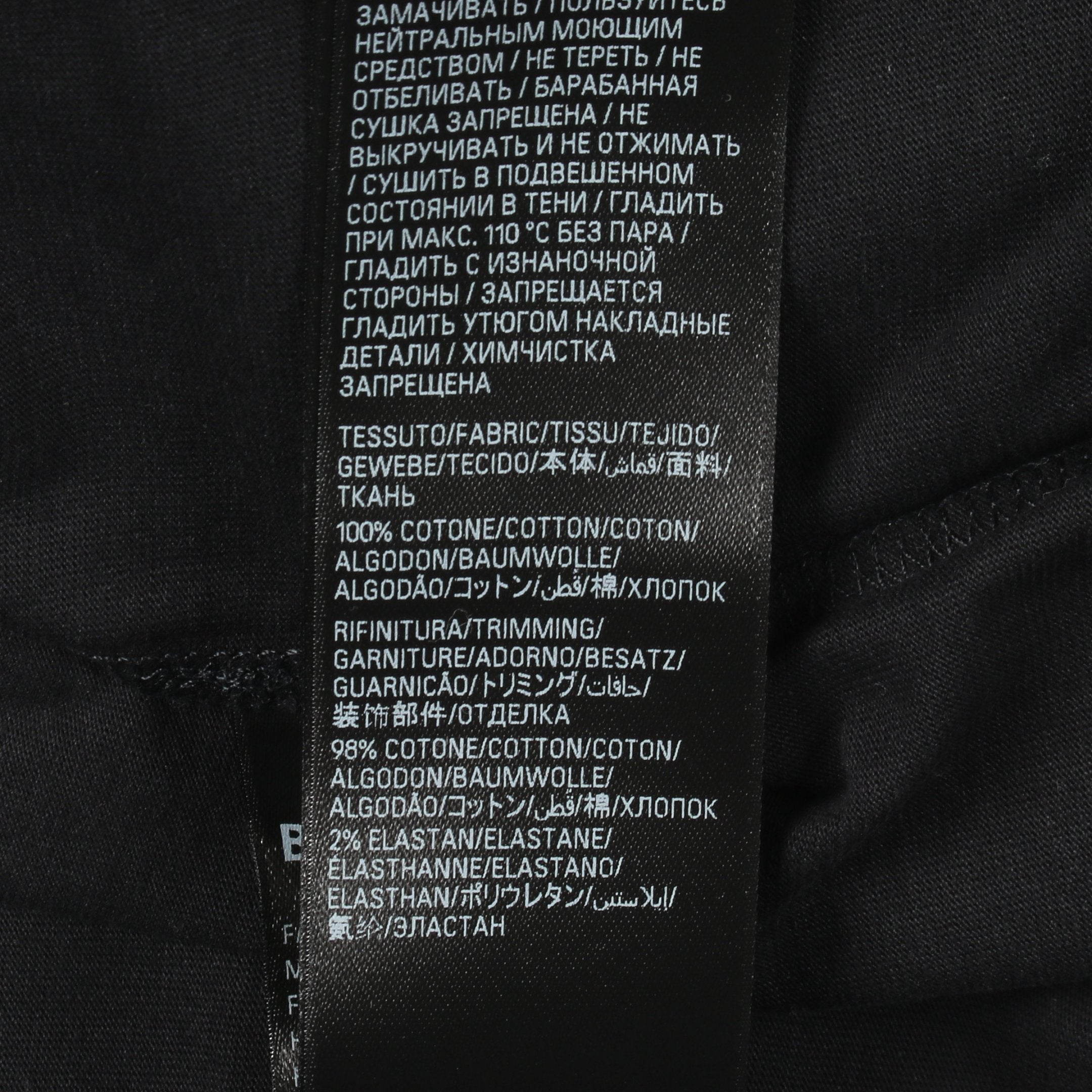 AIRPORT TAG 半袖Tシャツ クルーネック コットン ブラック