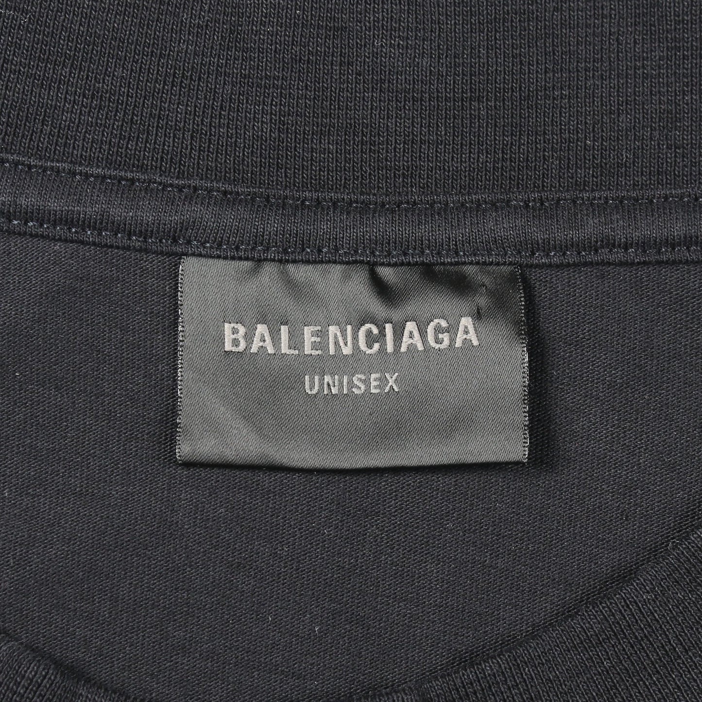 AIRPORT TAG 半袖Tシャツ クルーネック コットン ブラック バレンシアガ トップス BALENCIAGA