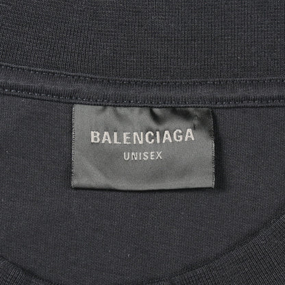 AIRPORT TAG 半袖Tシャツ クルーネック コットン ブラック バレンシアガ トップス BALENCIAGA