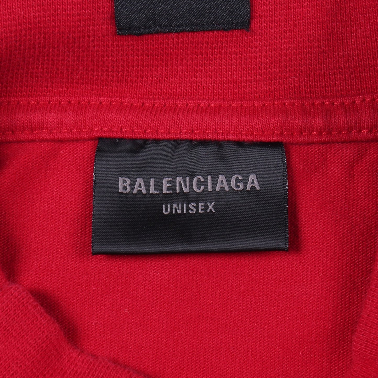MANY KISSES 半袖Tシャツ コットン レッド ダメージ加工 バレンシアガ トップス BALENCIAGA
