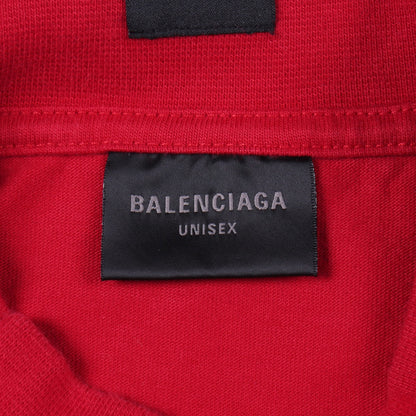 MANY KISSES 半袖Tシャツ コットン レッド ダメージ加工 バレンシアガ トップス BALENCIAGA