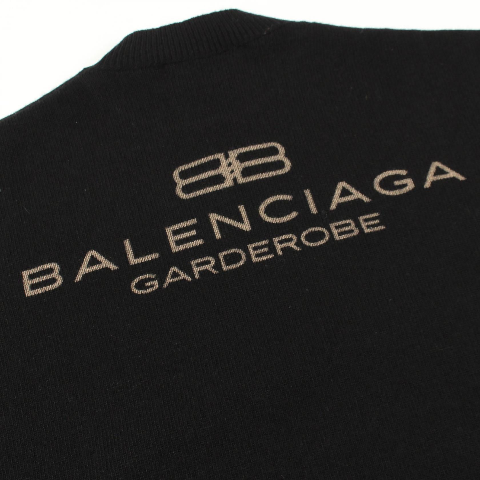 Garde-Robe ニット バックロゴ ウール ブラック バレンシアガ トップス BALENCIAGA