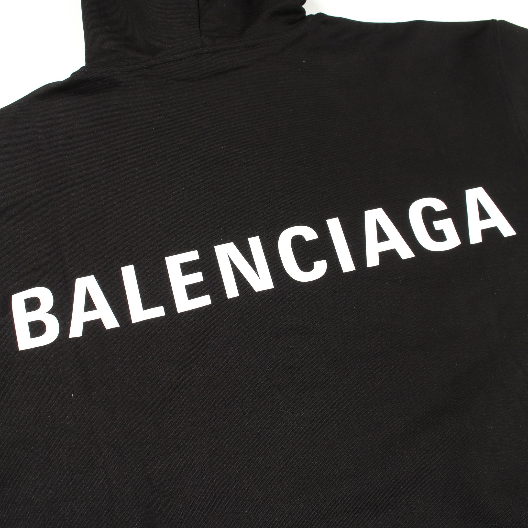 BALENCIAGA ブラック バックロゴパーカー バレンシアガ BALENCIAGA