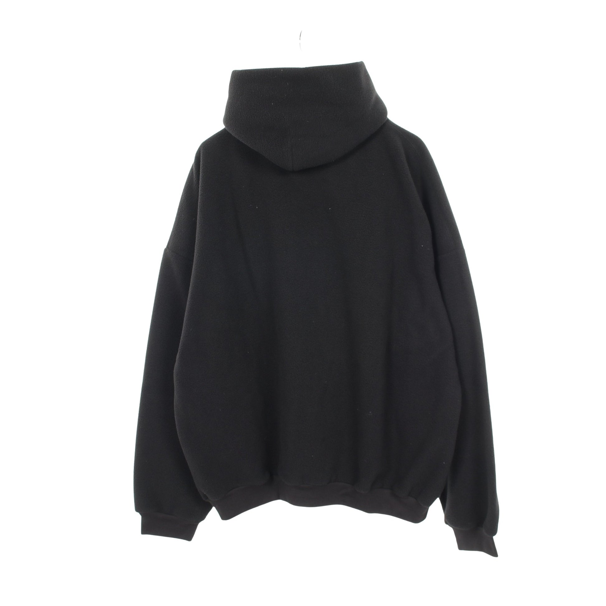 プルオーバーパーカー ロゴ ボア ブラック バレンシアガ トップス BALENCIAGA