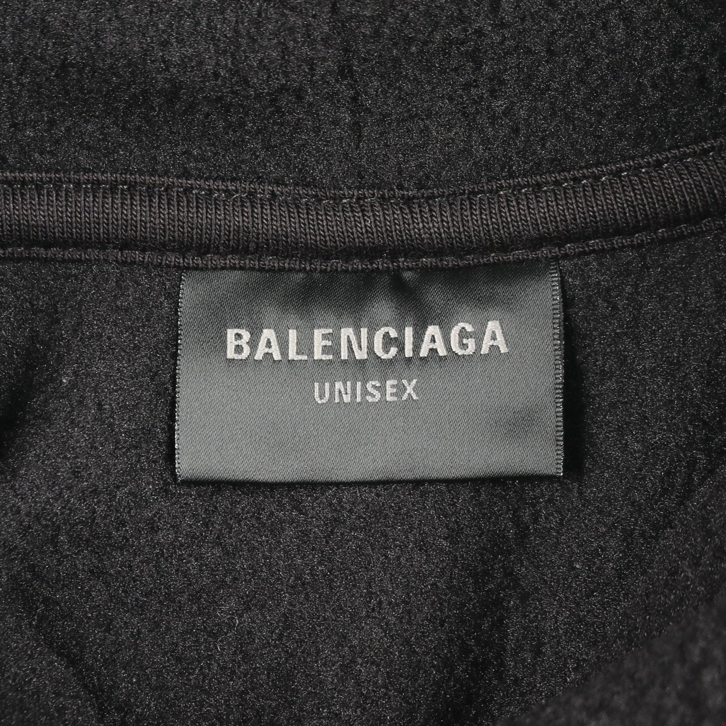 プルオーバーパーカー ロゴ ボア ブラック バレンシアガ トップス BALENCIAGA