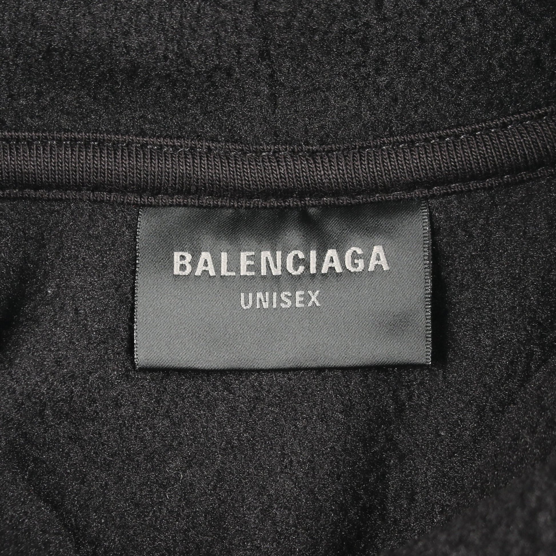 プルオーバーパーカー ロゴ ボア ブラック バレンシアガ トップス BALENCIAGA